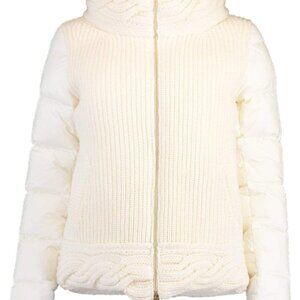 NWT Herno Knit Jacket Parka Ivory XS/SM/38